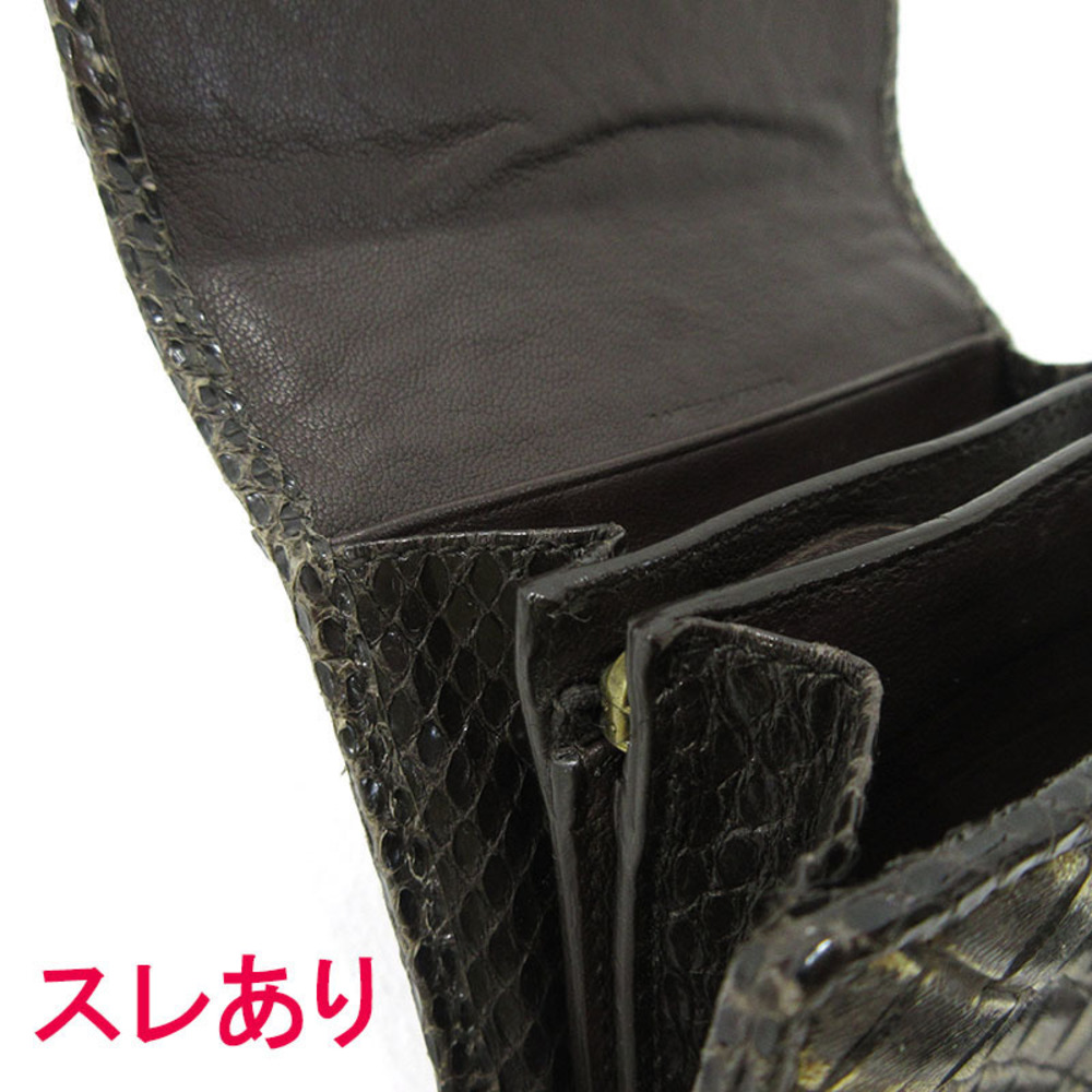 Bottega Veneta Bisanzio Python Compact Wallet Gol… - image 8